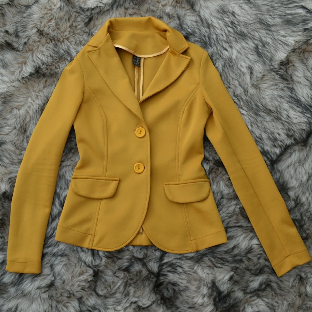 Miss Miss Mustard Yellow Tailored Blazer